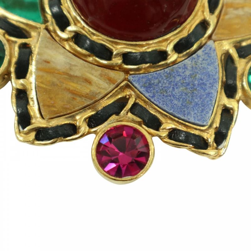 Chanel Brooch Gripore Stone Vintage Coco Accessory GP — view 9