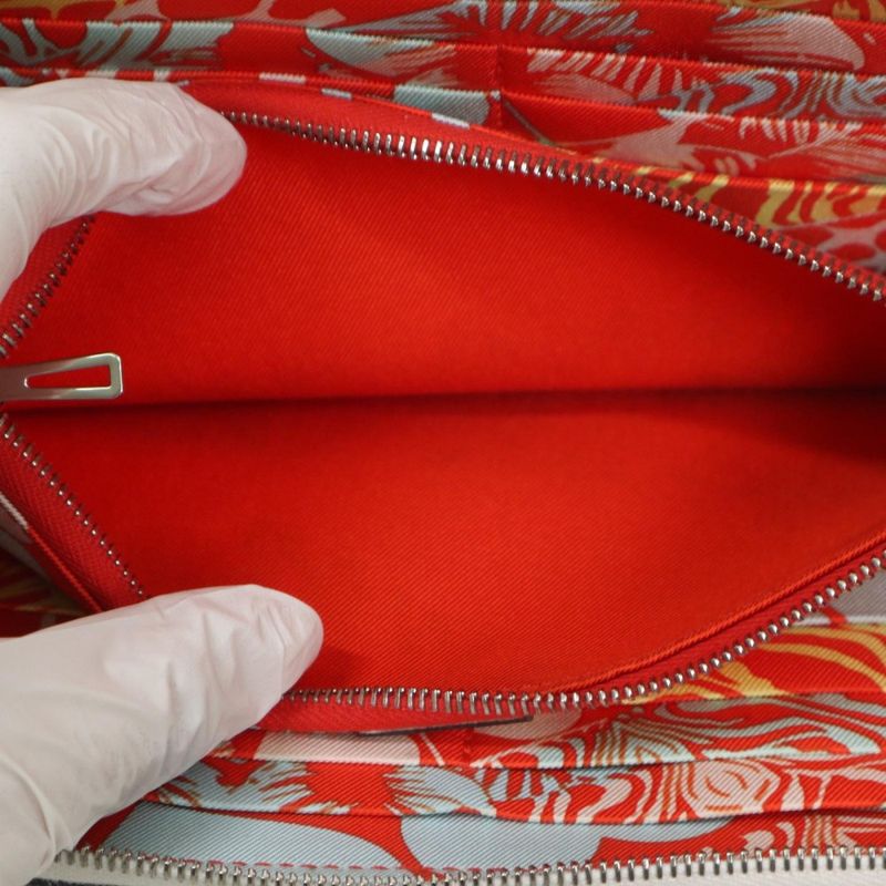 Hermes Long Wallet AZAP SILK IN WILD Round Zipper — view 7