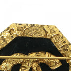 Chanel Brooch Lady's Coco Mark Lava Magma Accessory Vintage GP 93