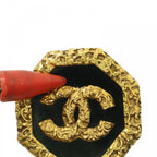 Chanel Brooch Lady's Coco Mark Lava Magma Accessory Vintage GP 93