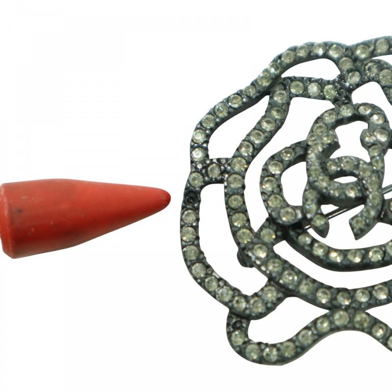 Chanel Brooch Rose Coco Mark Accessories Vintage Rhinestone