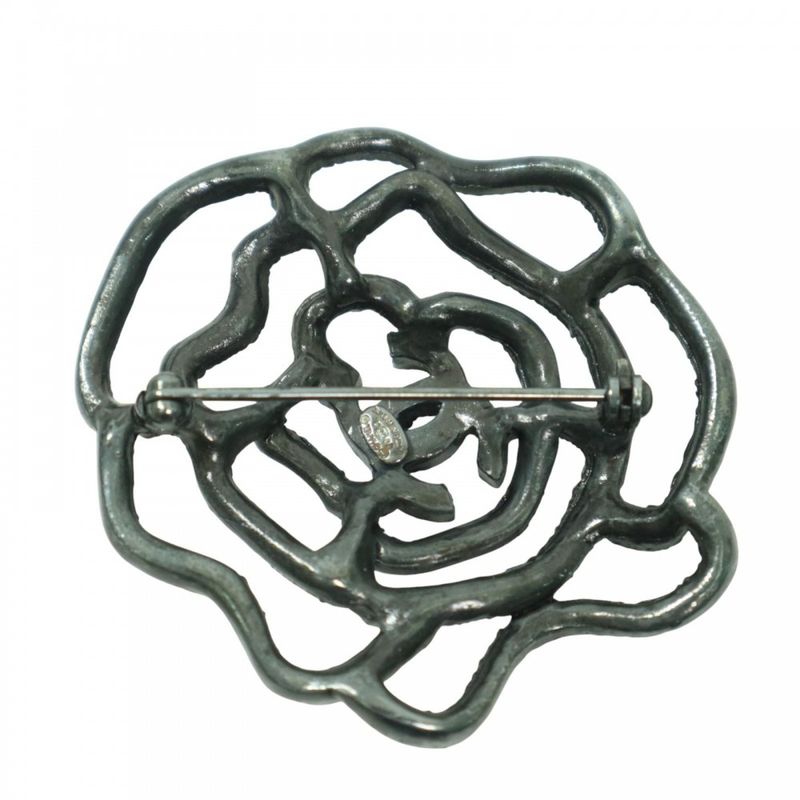 Chanel Brooch Rose Coco Mark Accessories Vintage Rhinestone