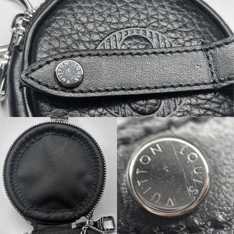 Louis Vuitton Coin Case Taurillon Shadow Porte Cles Round Pouch — view 6