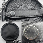 Louis Vuitton Coin Case Taurillon Shadow Porte Cles Round Pouch — view 6