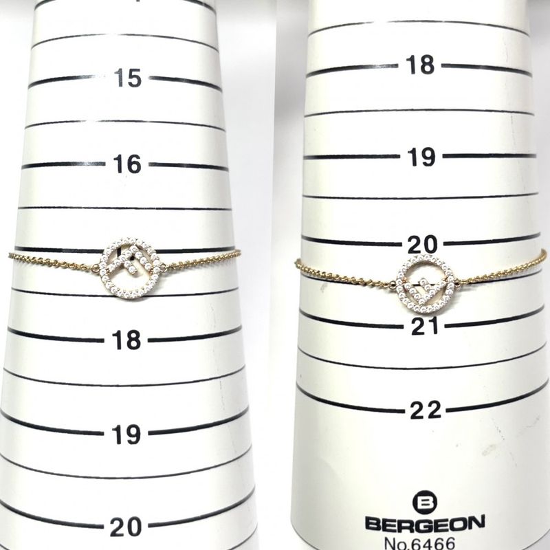 Fendi Bracelet Fs Accessories With Adjuster Brass Zirconia