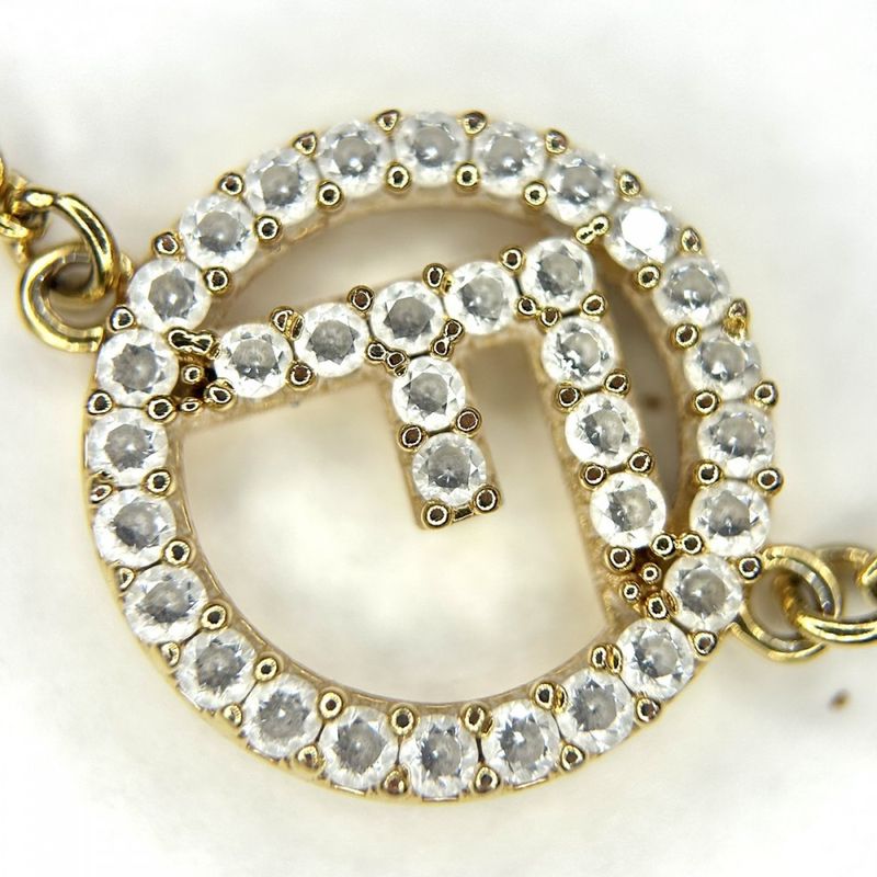 Fendi Bracelet Fs Accessories With Adjuster Brass Zirconia