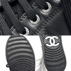 Chanel Shoes Coco Mark Sneakers Low Cut Logo Size 35 — view 8