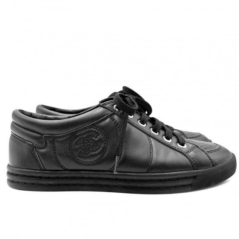 Chanel Shoes Coco Mark Sneakers Low Cut Logo Size 35 — view 3