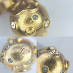 Chanel Earrings Coco Mark Swing Accessory Vintage GP Rhinestone