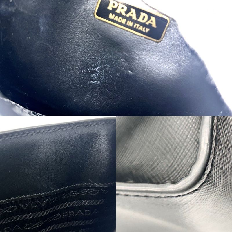 Prada 2-Way Triangle Logo Mini Tote Handbag — view 6