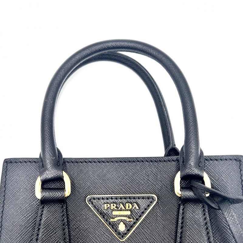 Prada 2-Way Triangle Logo Mini Tote Handbag — view 9
