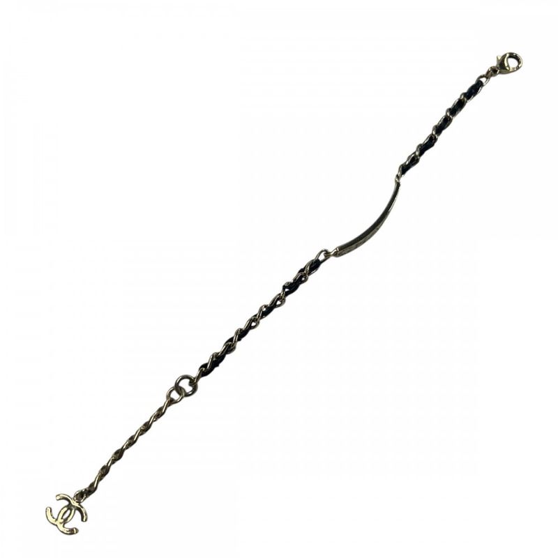 Chanel Bracelet Women Chain Logo Plate Accessories Coco Mark With Adjuster — view 5