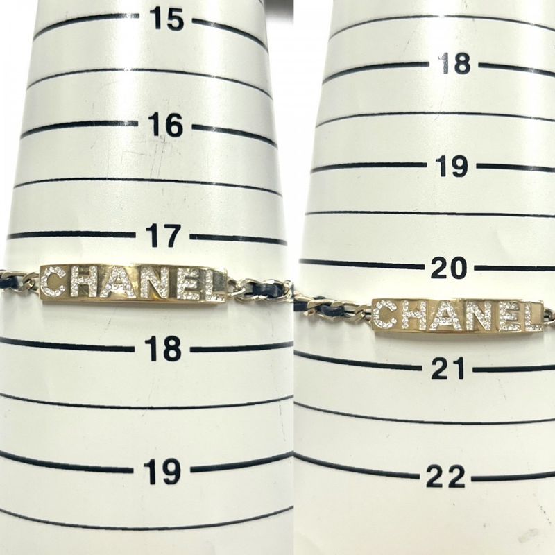 Chanel Bracelet Women Chain Logo Plate Accessories Coco Mark With Adjuster — view 7