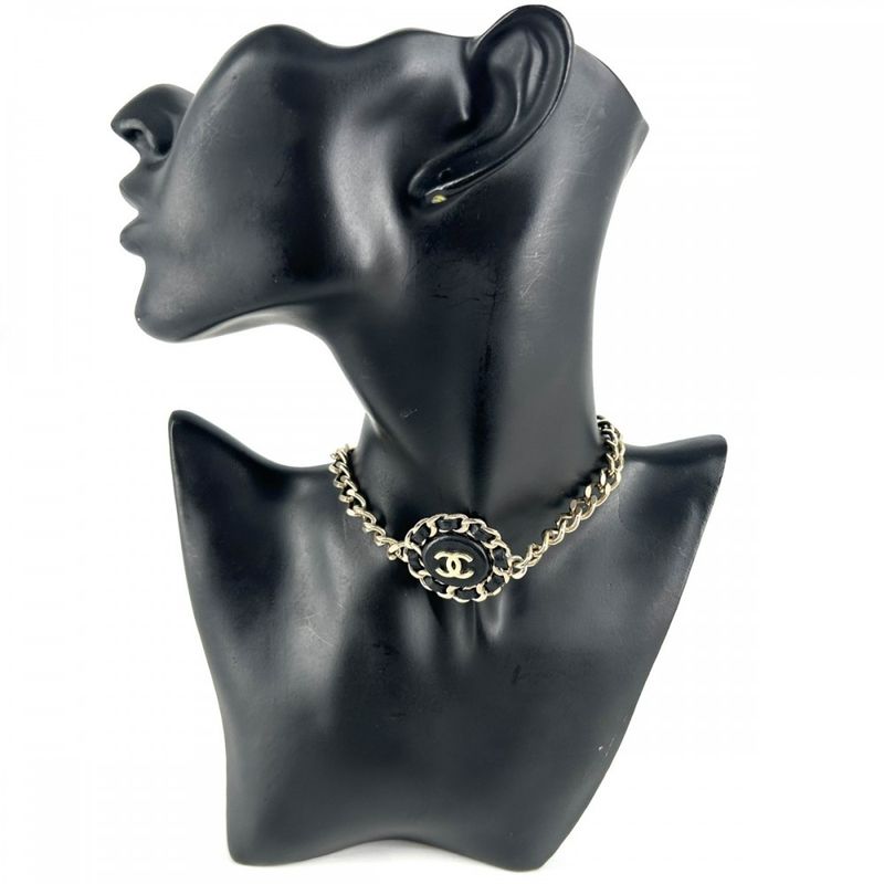 Chanel Necklace Chain Design Coco Mark Accessories Choker With Adjuster — view 6