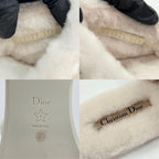 Christian Dior Sandals Logo Line Mouton Slipper Shearling Mule — view 8