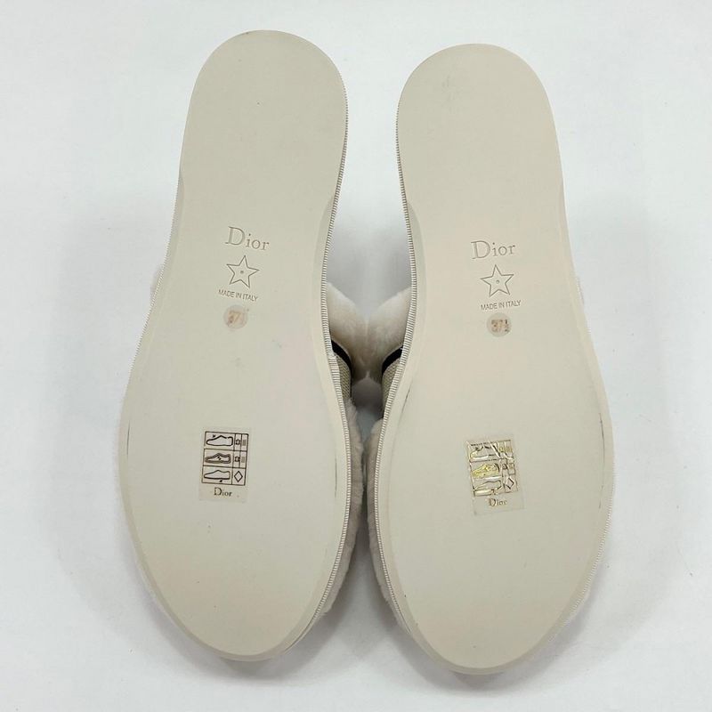 Christian Dior Sandals Logo Line Mouton Slipper Shearling Mule — view 7