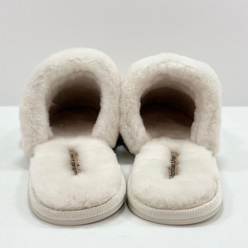 Christian Dior Sandals Logo Line Mouton Slipper Shearling Mule — view 5