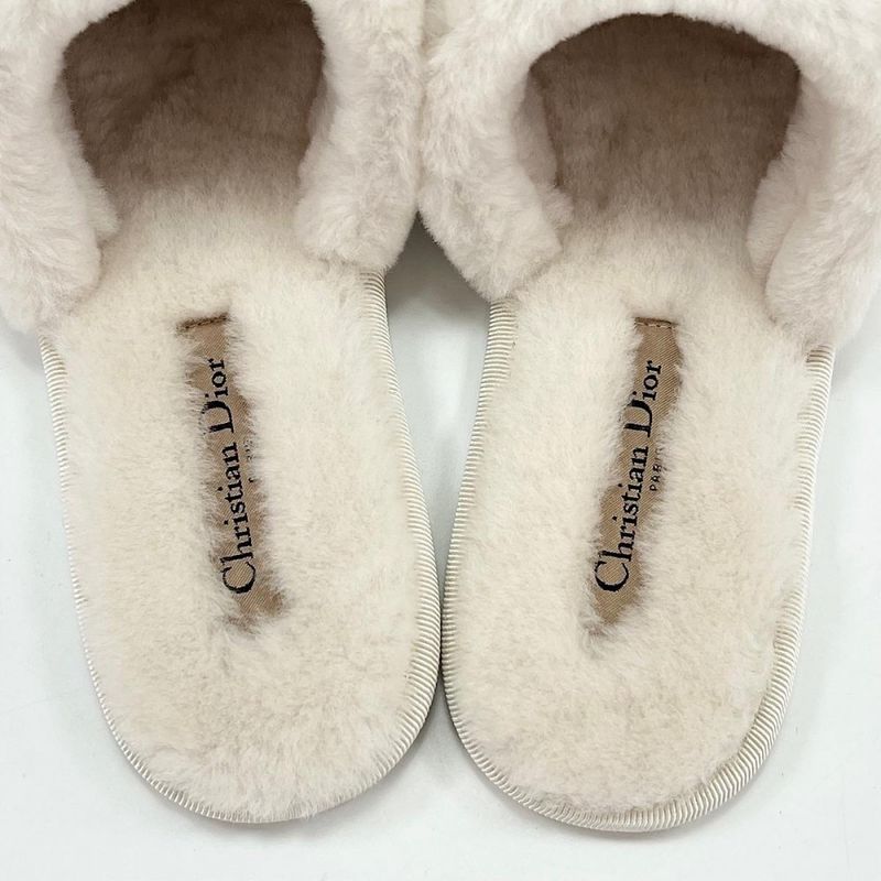 Christian Dior Sandals Logo Line Mouton Slipper Shearling Mule — view 6