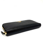 Prada Long Wallet Logo 1 Ml506 Leather Black
