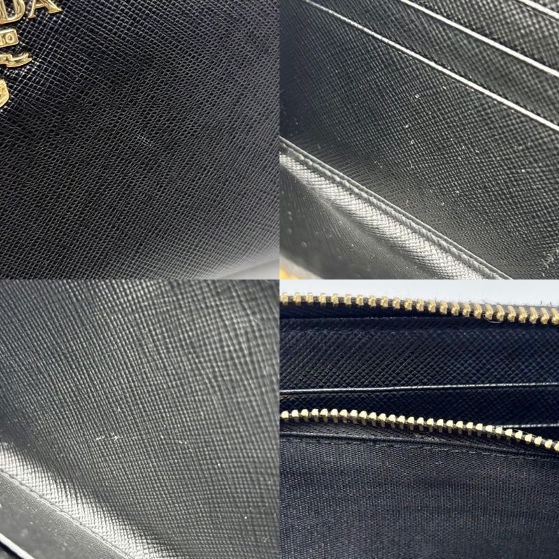 Prada Long Wallet Logo 1 Ml506 Leather Black