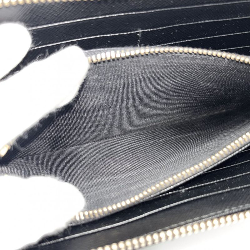 Prada Long Wallet Logo 1 Ml506 Leather Black