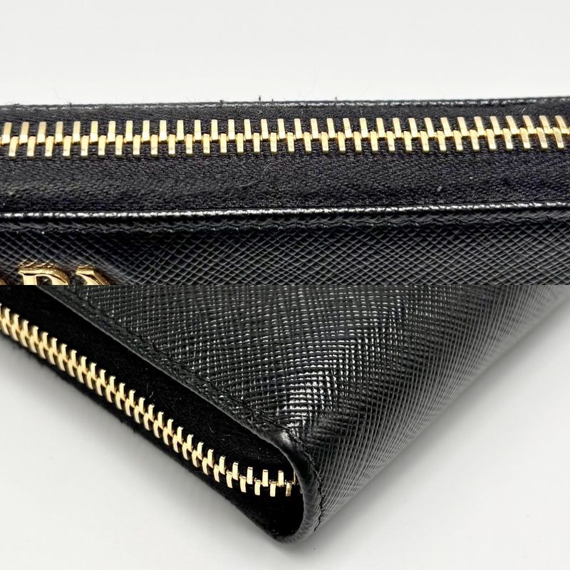 Prada Long Wallet Logo 1 Ml506 Leather Black