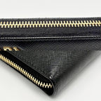 Prada Long Wallet Logo 1 Ml506 Leather Black