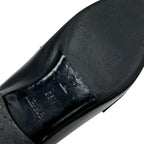 Louis Vuitton Upper Case Line Loafers Leather Shoes Black Gold Chain — view 8