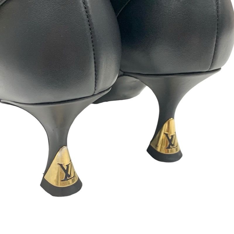 Louis Vuitton Sparkle Line Monogram Boots Short Shoes Leather Black — view 8
