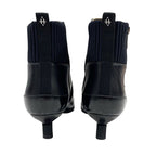 Hermes Boots Short Shoes Leather Fabric Black Silver Belt — view 5