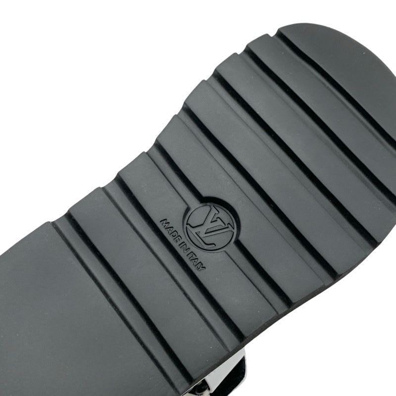 Louis Vuitton Pool Pillow Line Sandals Shoes Leather White Black — view 8