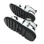 Louis Vuitton Pool Pillow Line Sandals Shoes Leather White Black — view 6