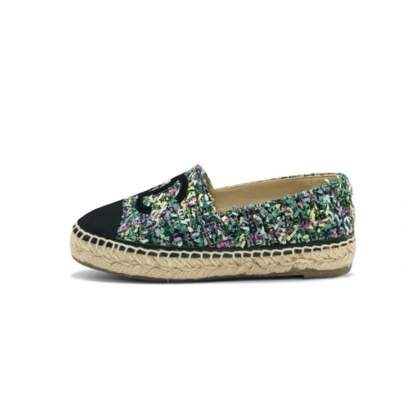 Chanel Flat Shoes Fabric Multicolor Coco Mark Espadrilles — view 3