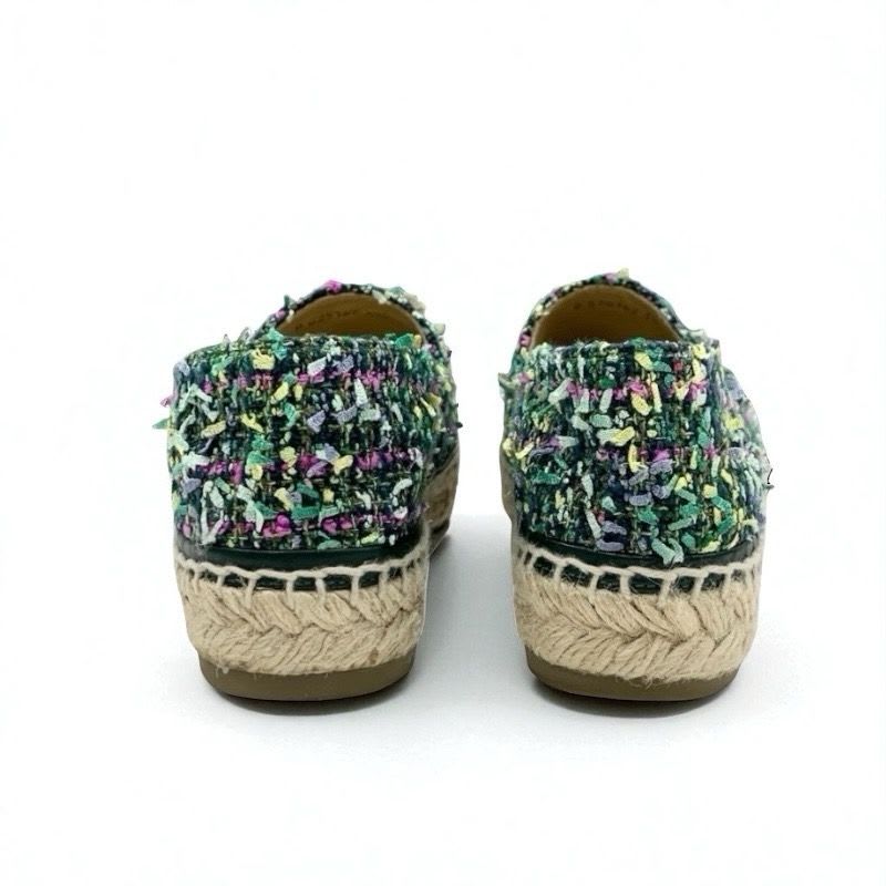 Chanel Flat Shoes Fabric Multicolor Coco Mark Espadrilles — view 5