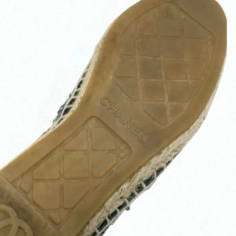 Chanel Flat Shoes Fabric Multicolor Coco Mark Espadrilles — view 8