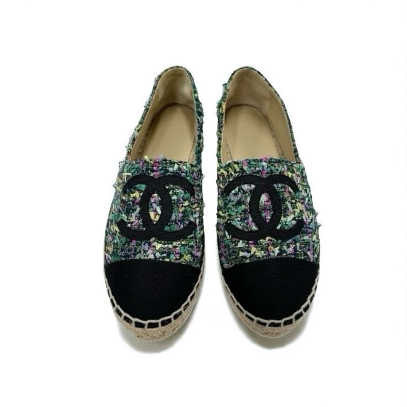 Chanel Flat Shoes Fabric Multicolor Coco Mark Espadrilles — view 2