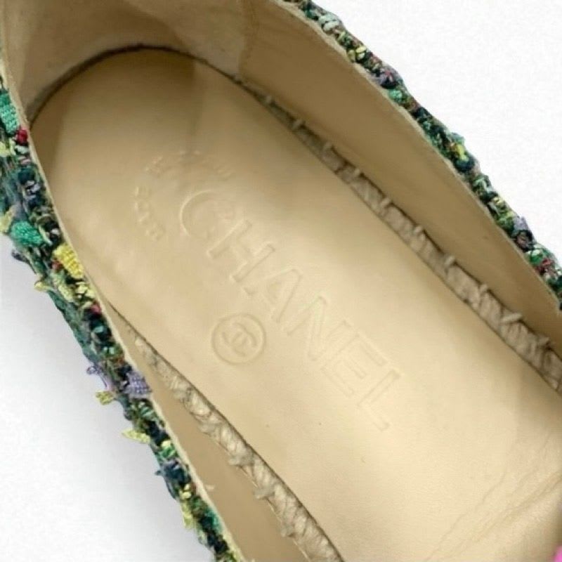 Chanel Flat Shoes Fabric Multicolor Coco Mark Espadrilles — view 7