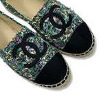 Chanel Flat Shoes Fabric Multicolor Coco Mark Espadrilles — view 9
