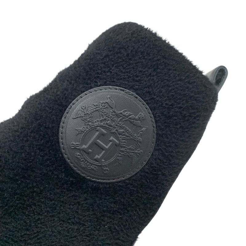 Hermes Jenna Boots Short Shoes Chenille Leather Black Socks — view 8