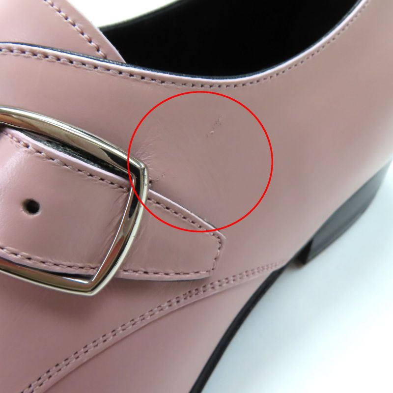 Celine Jacno Jacuno Monk Strap Leather Shoes Dress Pink 36.5 — view 9