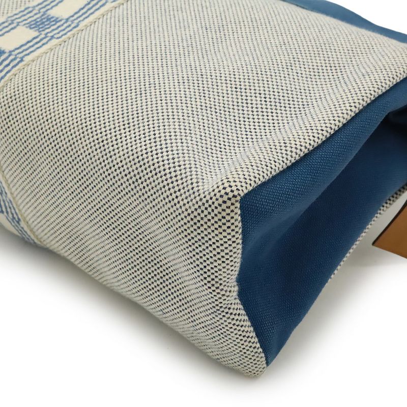 Hermes Gimetou GM Clutch Bag Second Travel Pouch Multi Case Canvas Blue — view 3