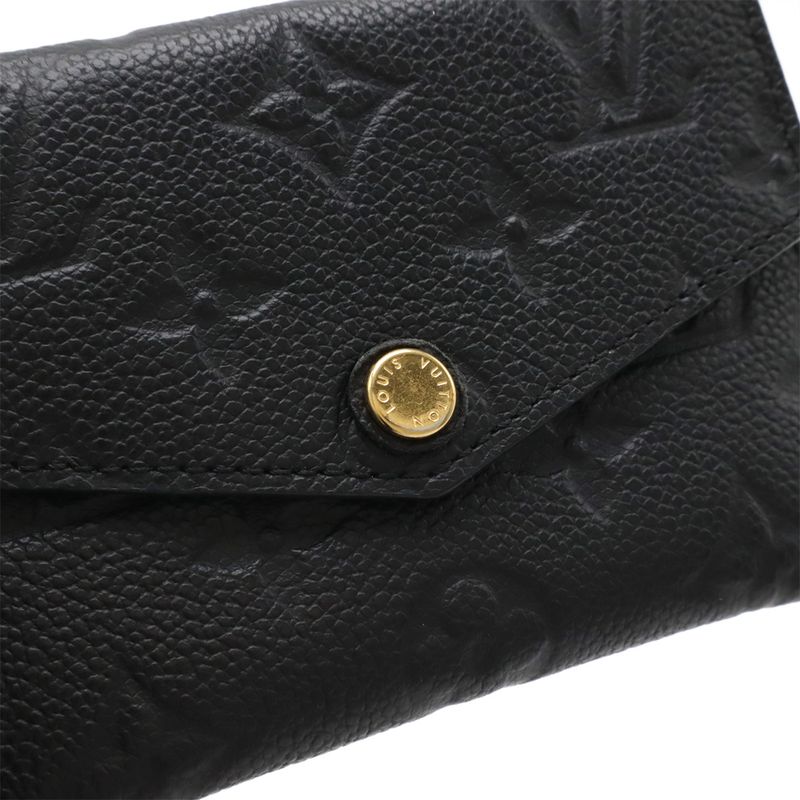 Louis Vuitton Monogram Empreinte Pochette Cles Coin Case Purse Noir Black — view 4