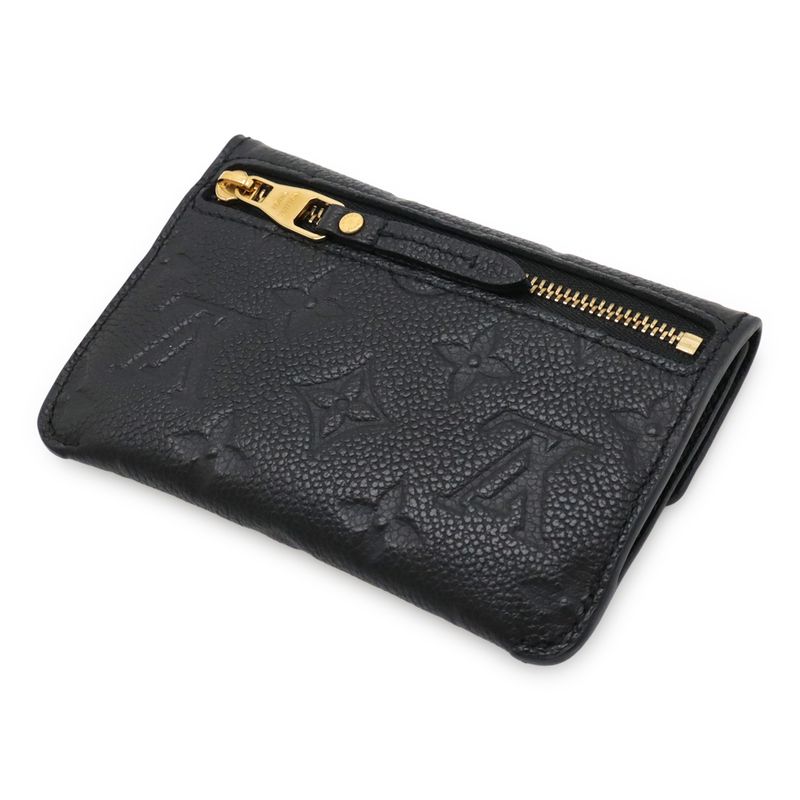 Louis Vuitton Monogram Empreinte Pochette Cles Coin Case Purse Noir Black — view 2