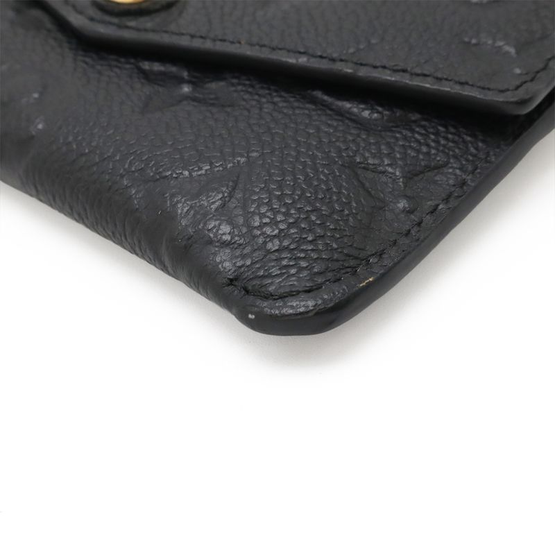 Louis Vuitton Monogram Empreinte Pochette Cles Coin Case Purse Noir Black — view 3