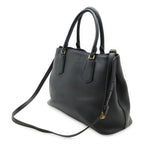 Prada Tote 2-Way Shoulder Bag Leather Black Gold Hardware 1 Ba239 — view 2