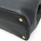 Prada Tote 2-Way Shoulder Bag Leather Black Gold Hardware 1 Ba239 — view 3
