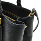 Prada Tote 2-Way Shoulder Bag Leather Black Gold Hardware 1 Ba239 — view 4