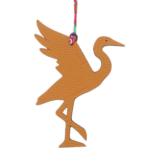 Hermes Bag Charm Petit Ash Vine Vaux Epson Togo Purple and Brown — view 2
