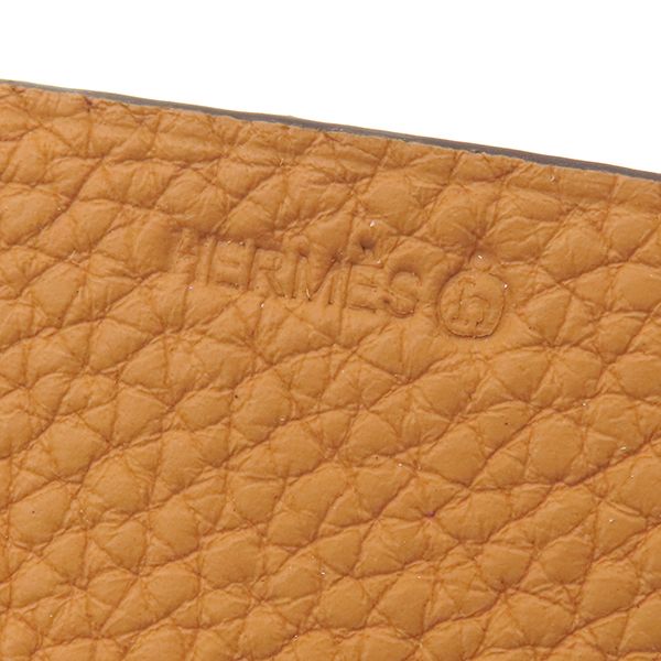Hermes Bag Charm Petit Ash Vine Vaux Epson Togo Purple and Brown — view 5