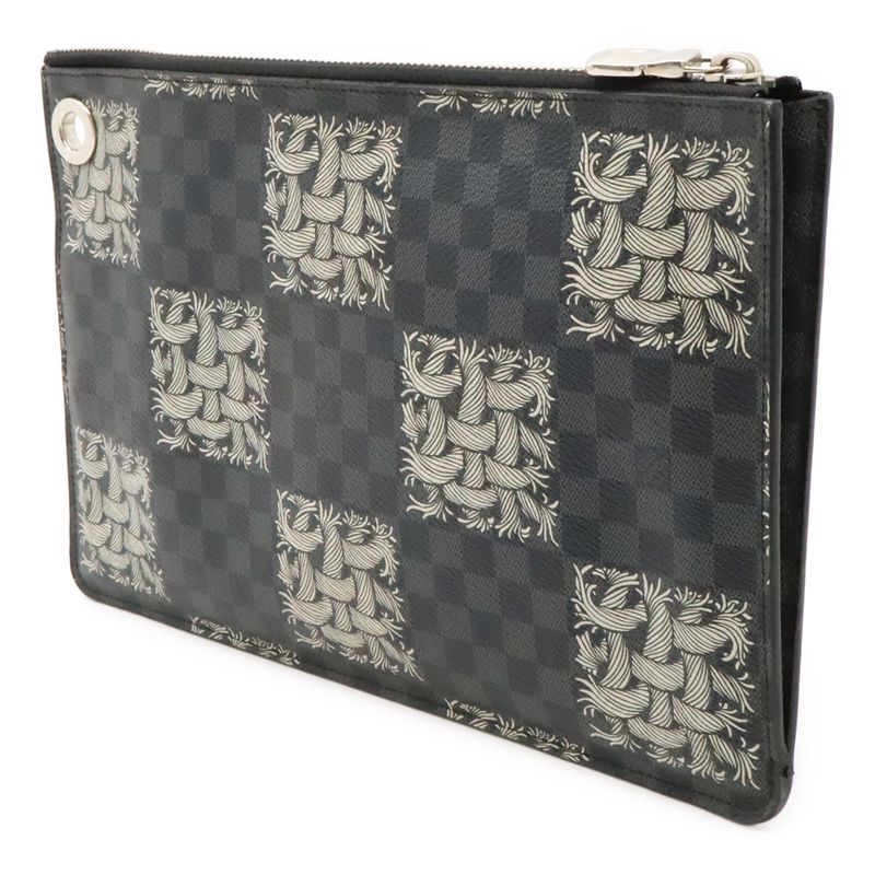 Louis Vuitton Damier Graphite Pochette Jules PM Clutch Bag Pouch Christopher — view 2
